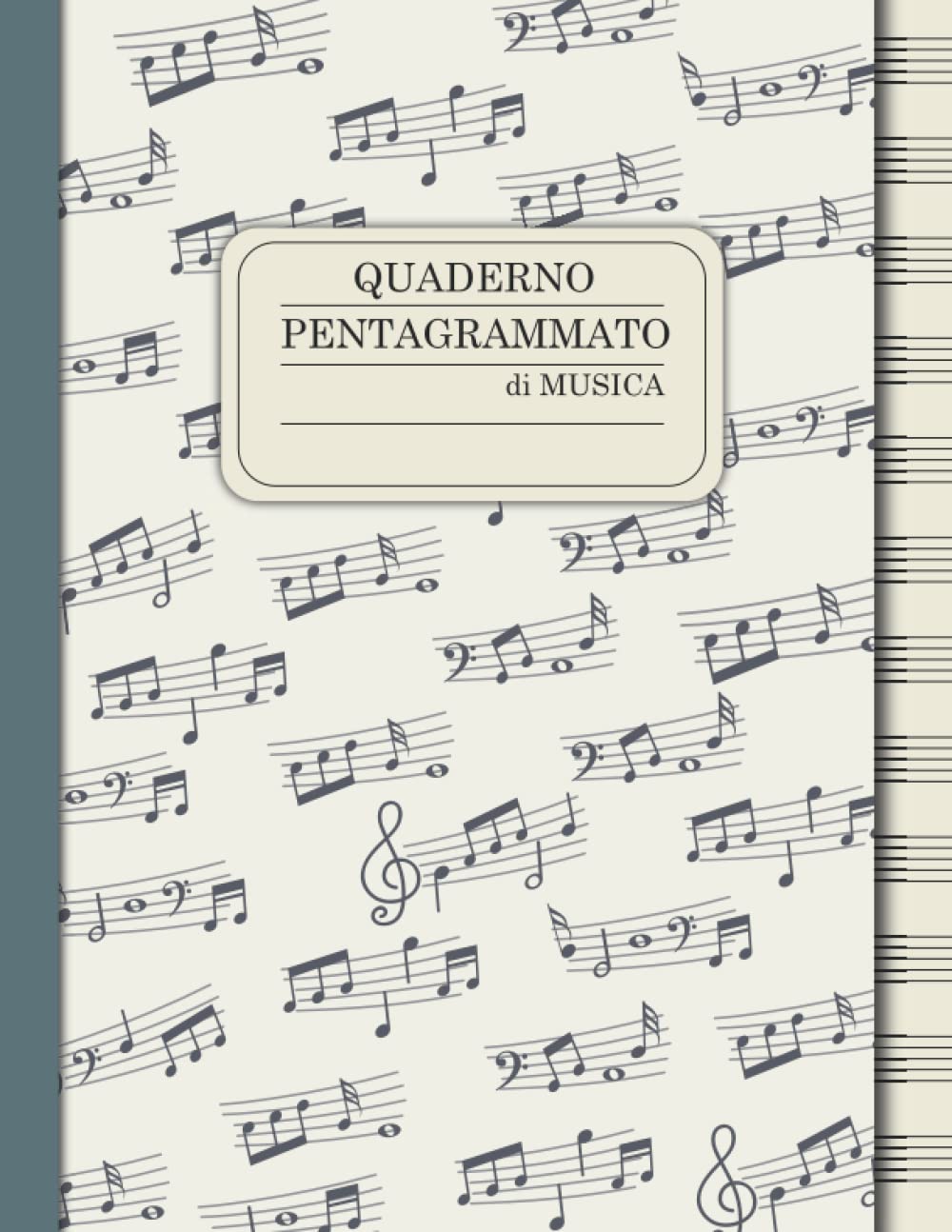 Quaderno Di Musica A5 Orizzontale - Pentagramma Grande, 4 Righi Per Pagina, Perfetto Per Bambini E Principianti - Foto 7