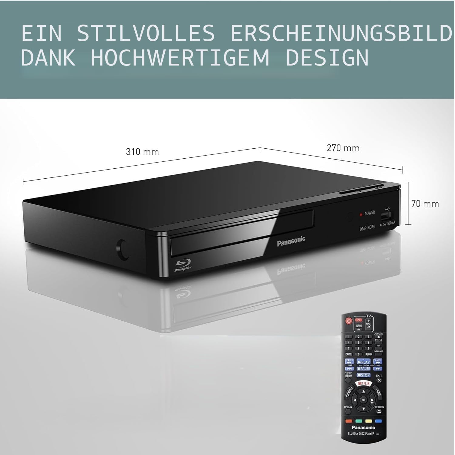 Region Free Blu-Ray Player Compatible with Panasonic DMPBD Blu-Ray and DVD Player Region Free Zone Free with Dynastar 6FT HDMI