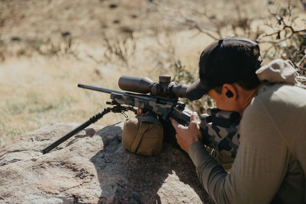 TRICER-RP Versatile Hunting Bipod | Arca-Swiss and Pick Compatibility | Rock Solid Stability for Prone or Sitting Shooters | Includes Long and Short Legs | Spiked and Rubber Feet