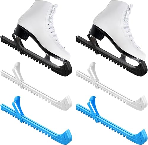 Miniatura 8 de Yilloog 6 piezas de 3 pares de protectores de hockey para patinaje sobre hielo protectores de cuchillas de patinaje de hockey con hebilla ajustable