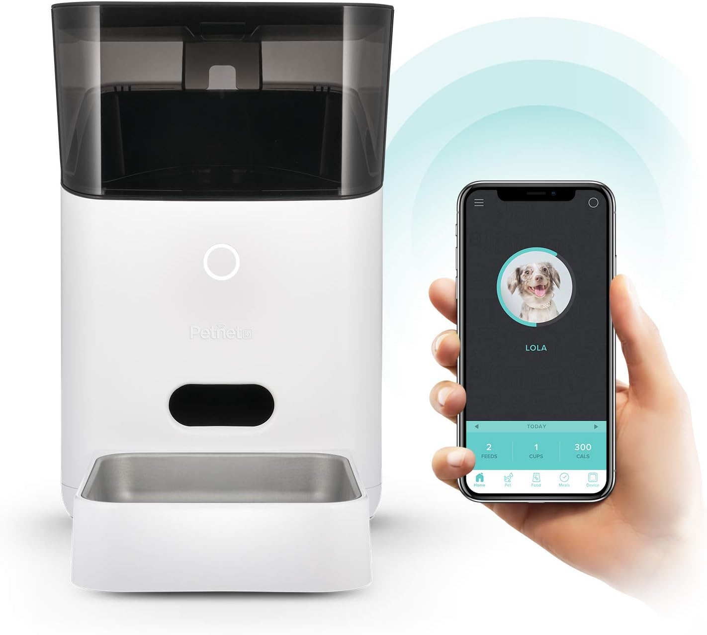 Petnet SmartFeeder® (2nd generation) - Automatic Wi-Fi Pet Feeder with Personalized Portions for Cats and Dogs - App for Android, iOS and Compatible with Alexa
