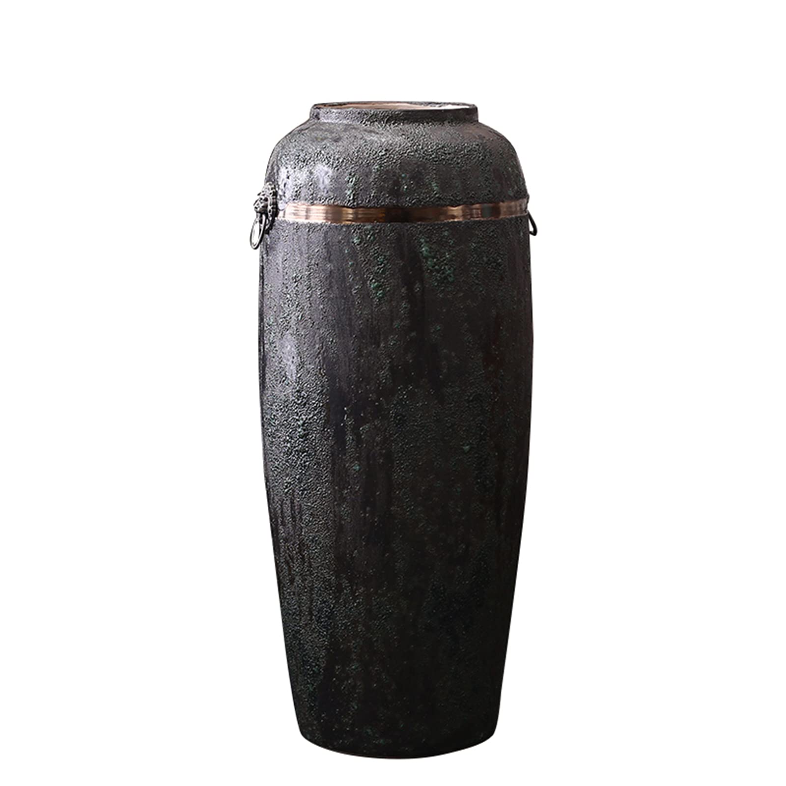 asdchZen Indoor Gardening Decorative Vases, Large Home Porch Decorative Ornaments Ceramic Vase Study Office Floor Vase