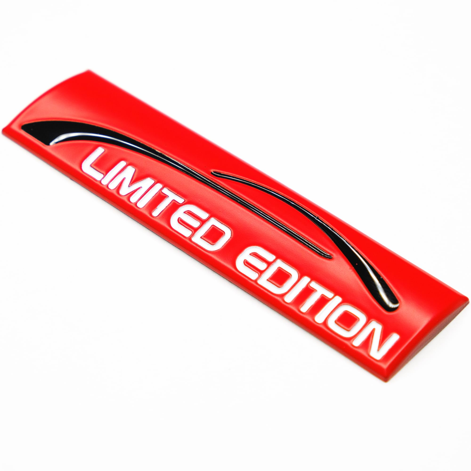 SSK 3D Limited Edition Metal car Emblem RED with White Alphabet and Black Line Logo Wordmark Sticker car Styling Decorative Interior Exterior Accessories