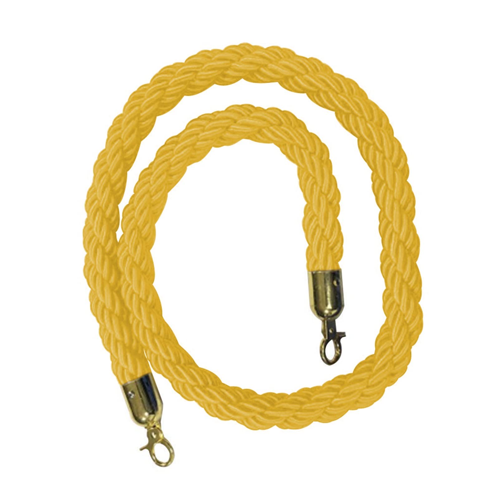 Aunangljscs Yellow Rope Barriers, Rope Divider,Barrier Ropes With Hook, Heavy-Duty Queue Vip Stanchion Twisted, For Wexhibition Ticket Offices Crowd Control(,0.6M/24Inch/2Ft)