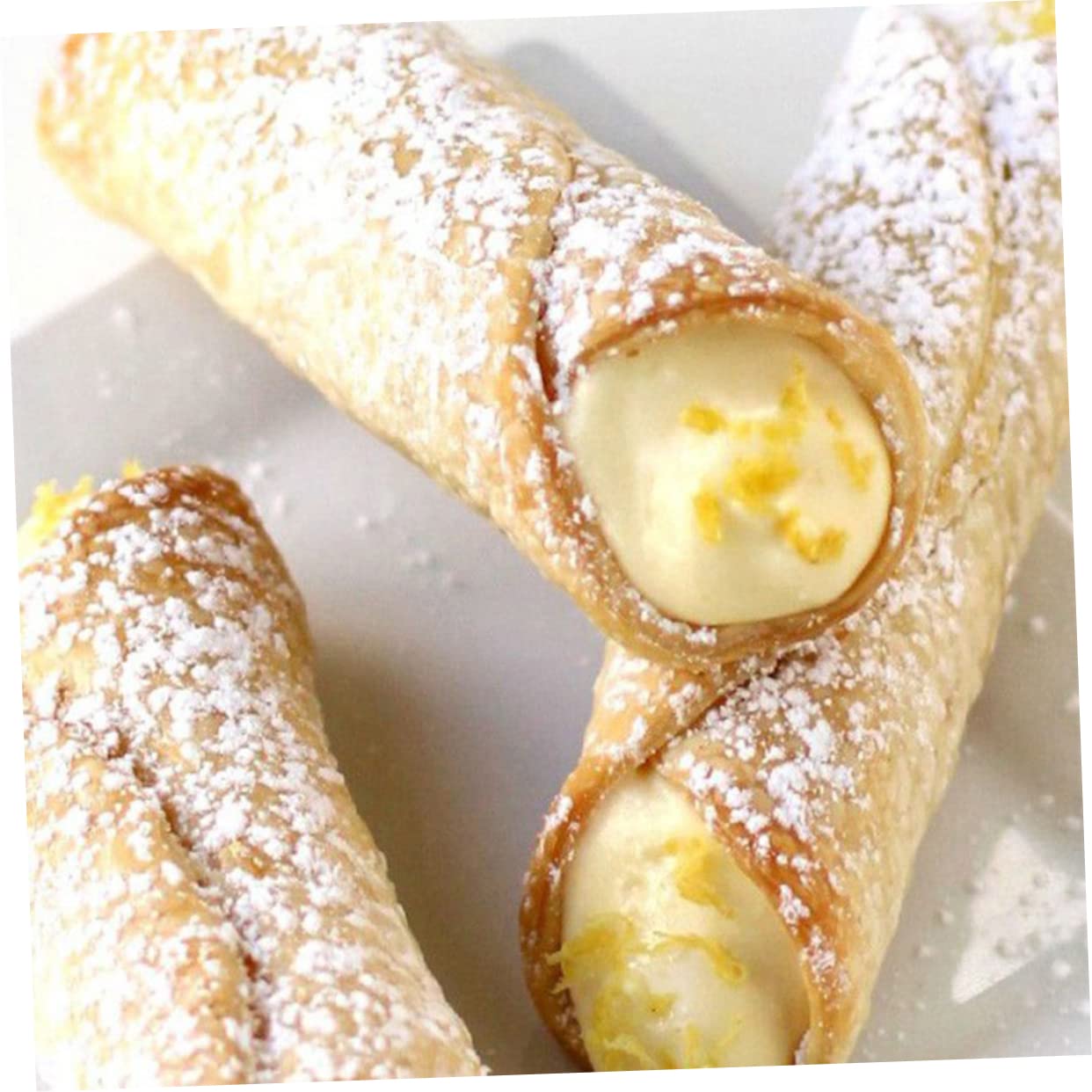 CIYODO 10pcs Stainless Steel Cannoli Tube Mold Cylindrical Croissant Baking Molds and Desserts and Reusable Kitchen Bakeware for Home Use Dark Grey