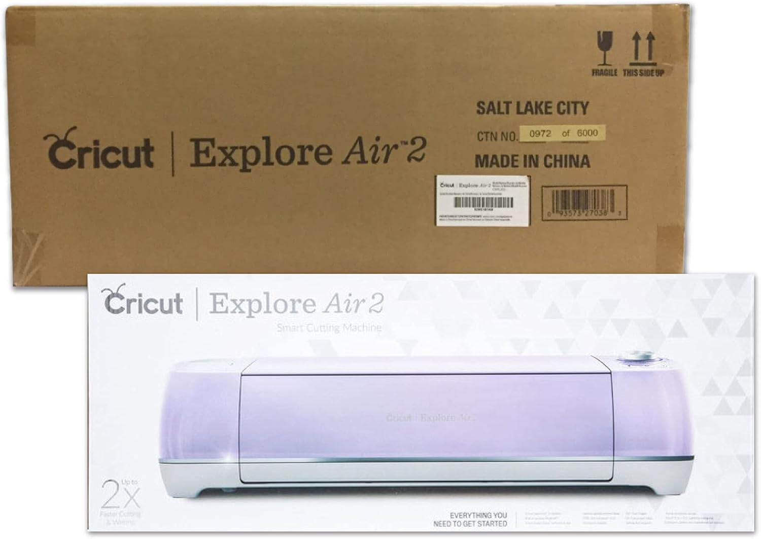 Buy Cricut Explore Air 2 Bundle Iron On, Vinyl Pack, Tools, Pen, Design Guide Lilac Online in