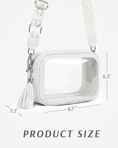 Miniatura 5 de Bolsa transparente para eventos en estadios, bolsa transparente aprobada para estadios, bolsa cruzada para conciertos, deportes, festivales,