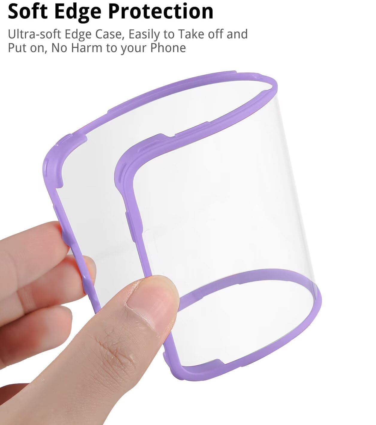 XINYEXIN Cover per Xiaomi Redmi 10C, Custodia Protettiva Antiurto 360 Gradi, Gradiente Trasparente Cover, Morbido TPU Bumper Case Cover per Xiaomi Redmi 10C - Viola