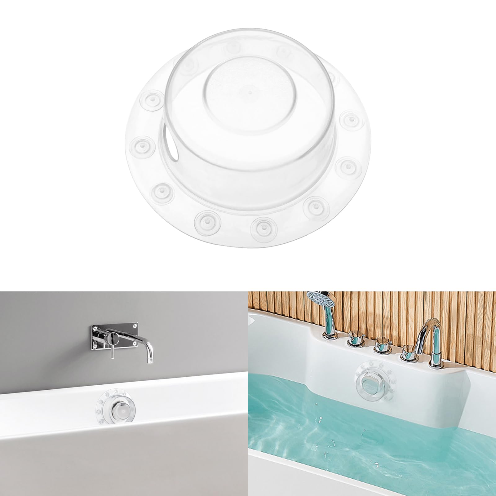 Ultimate Bathtub Overflow Drain Cover & Stopper – Adjustable Leak-Proof Bath Drain Cover for Deeper Soaks, Spa Essentials, for Mom & Bath Lovers -4" (