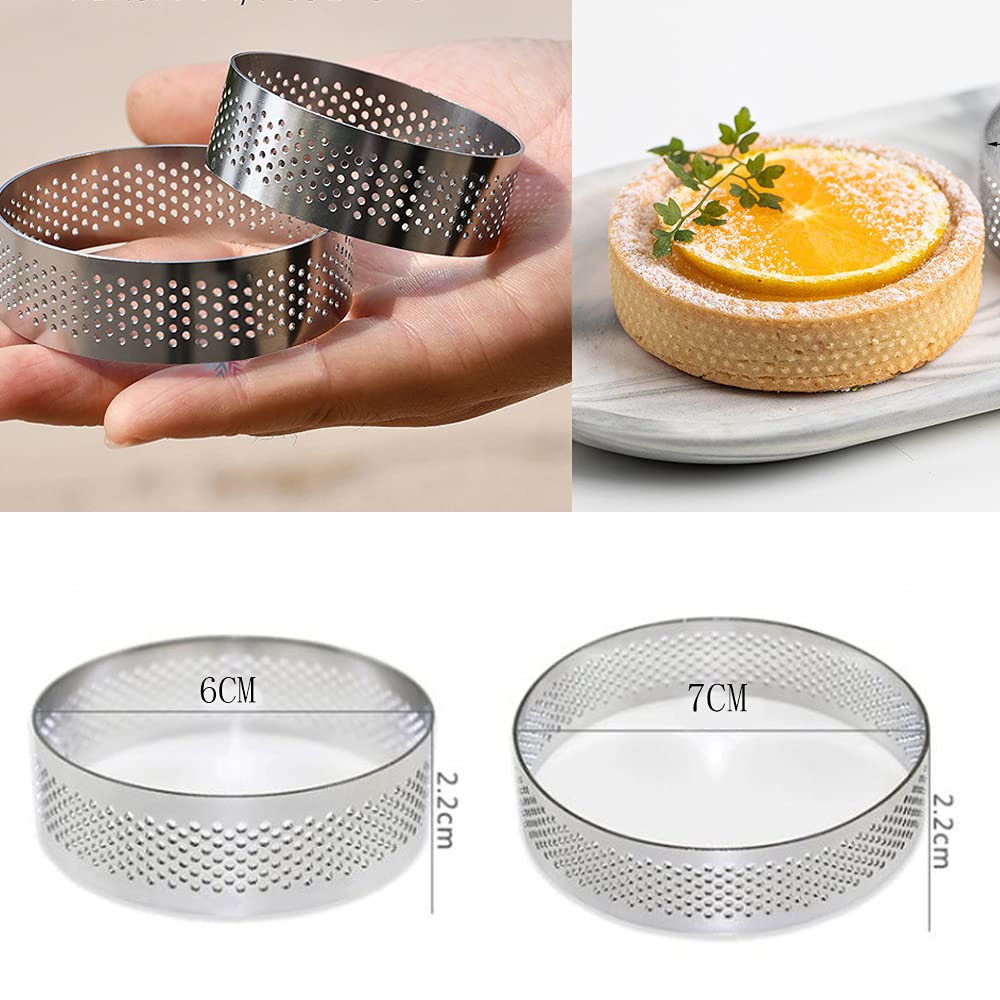 Stampini Per Dolci 18 Pezzi - Anelli Microforati Per Crostate, Forme Tonde, Rettangolari E Ovali - Foto 3