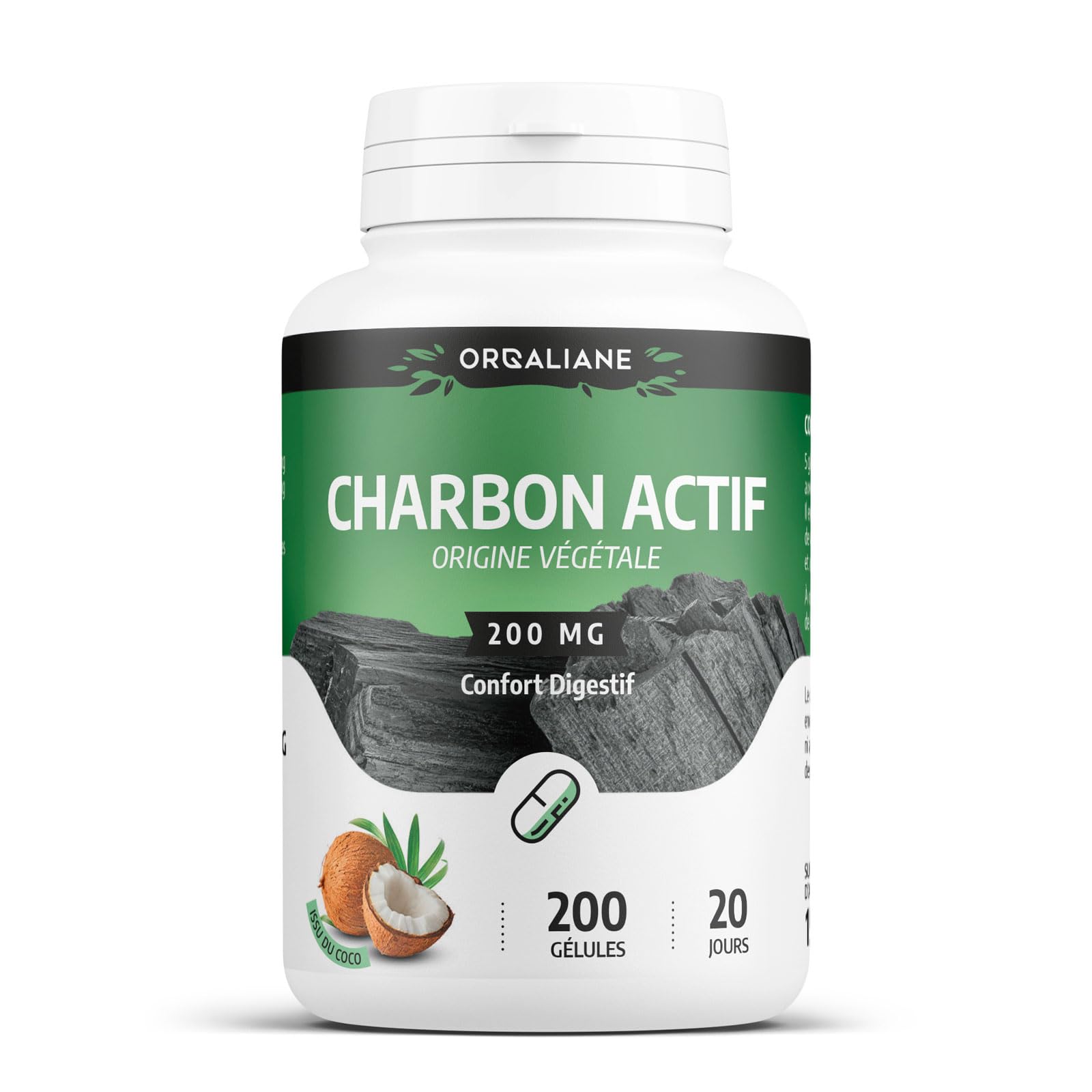 charbon végétal actif de glutathione Activé - 200 mg - 200 gélules 6SKINS® 6in1 Beauty Elixir gifts-for-singles Le Charbon actif contribue Optimal Electrolyte (Flavor):Unflavored