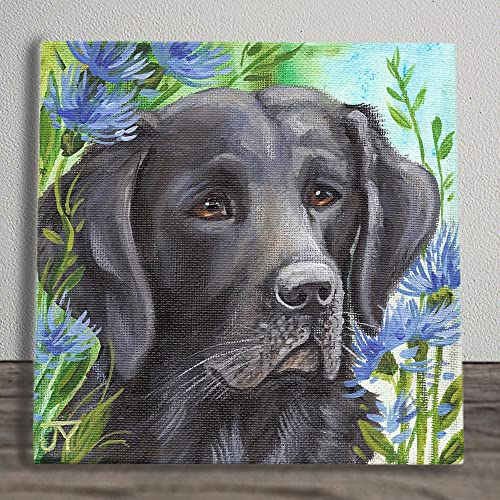 Judith Yates - Cuadro de cerámica con diseño de centavo en acianos