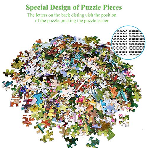 Jigsaw Puzzles 1000 Pieces for Adults | Flower Garden Country Cottage Scenery Jigsaw Puzzles for Teens Elderly | Challenging Family Puzzles Game