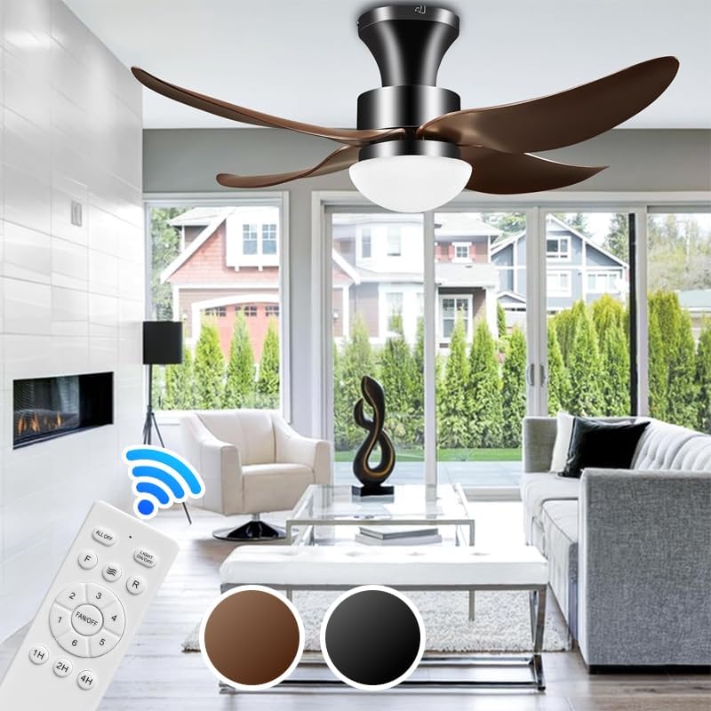 Smart Outdoor Ceiling Fan With RGB Lights - APP & Remote Control 42 Inch