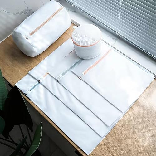 Miniatura 7 de Xducom Bolsas de lavandería de malla para delicados, juego de 4 bolsas de lencería para lavar delicados, bolsa delicada para lavadora, brasieres,