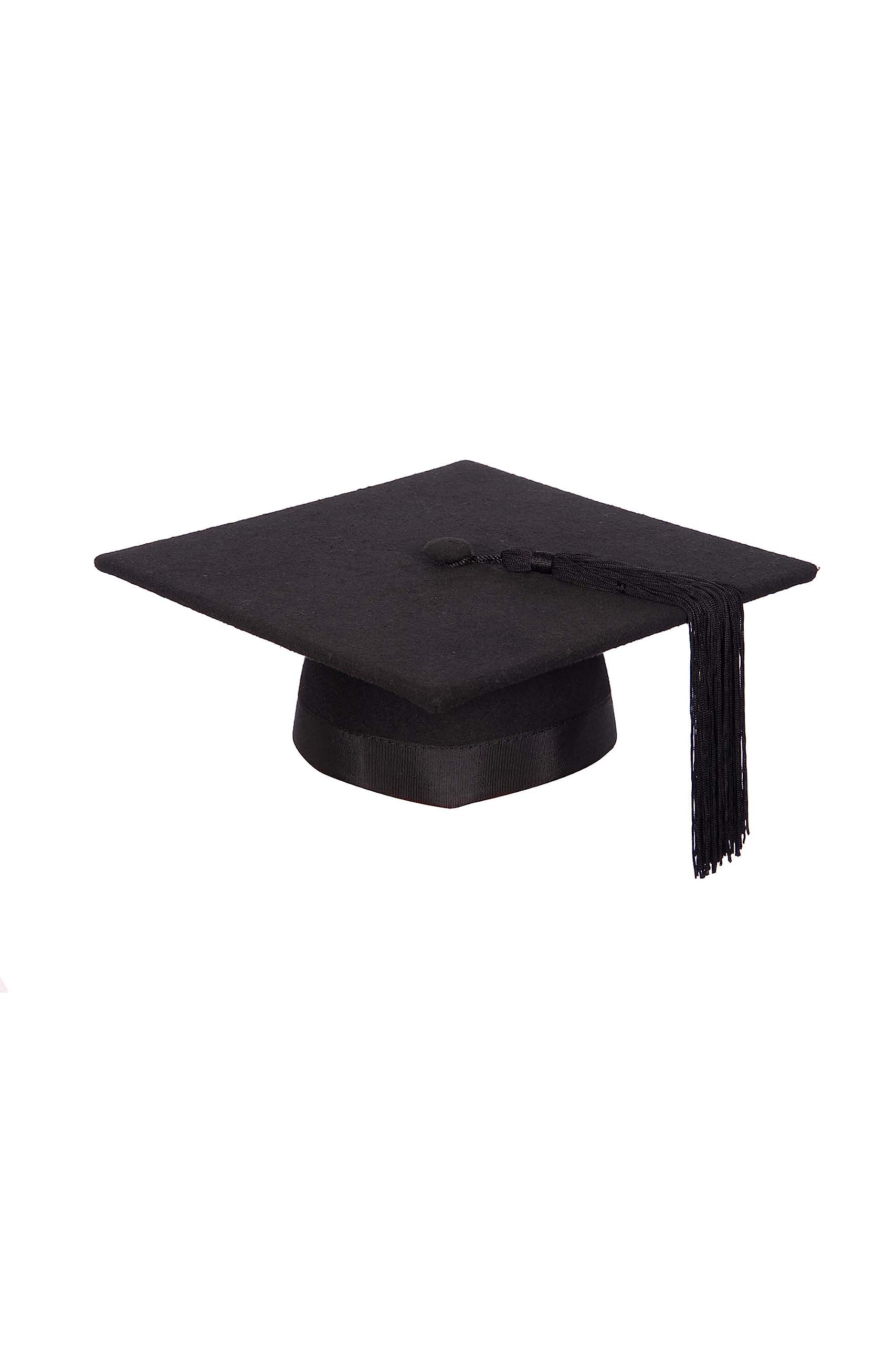 Graduation Attire Women's Black University Academic Mortarboard (Bachelor) - Graduation Cap (Small - Circumference 50Cm - 54Cm)