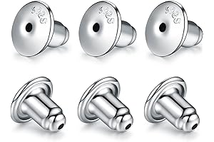 Secure Push Back Earrings: 3 Pairs of Locking Earring Backs for Studs