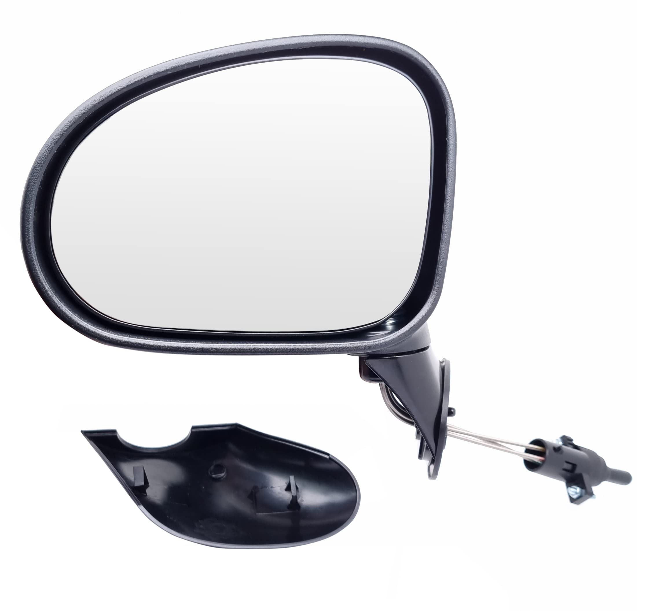 BSSTORE Specchietto Retrovisore Esterno Nero per Matiz dal 2005 al 2011 (M200, M250) con Regolazione Manuale (Sinistra - Lato Conducente)