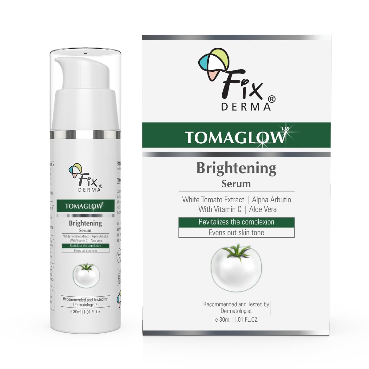 Fixderma Tomaglow Skin Brightening Serum for Face with 4% Niacinamide, 2% Alpha Arbutin, Vitamin C & White Tomato Extract... - Review, Price and Buying Guide