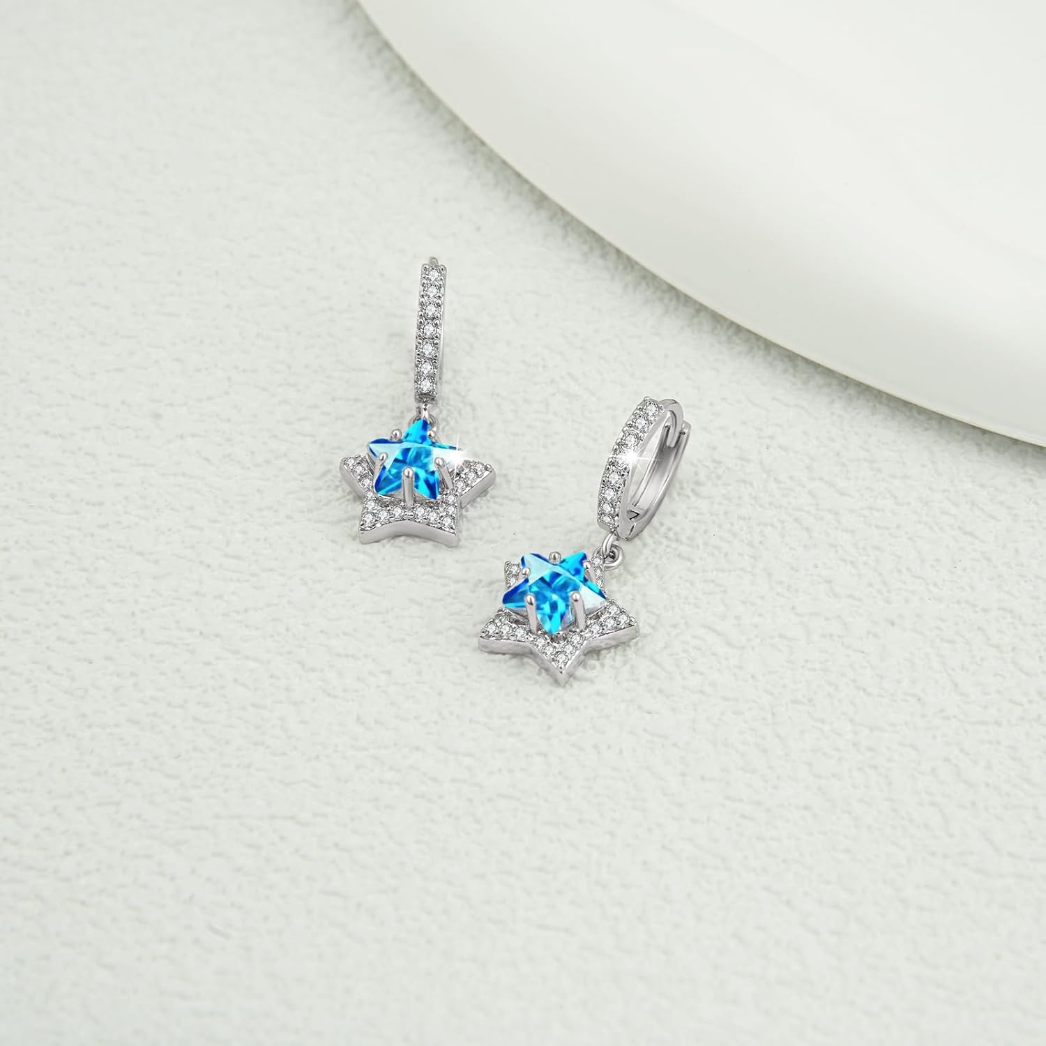 Star Earrings CZ Drop Dangle Earrings Cute Earrings for Women Dainty Cubic Zirconia Earrings Stud Jewelry Gifts