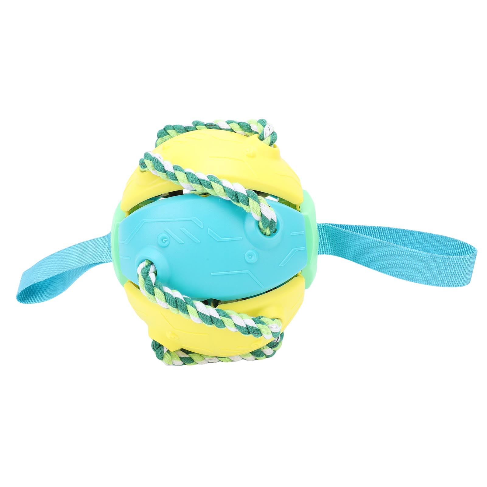 Hundespielzeug Ball mit Seil, interaktiver Kauspielzeug für Hunde, strapazierfähiges Material für Agility Training, Outdoor Übungen und Beschäftigungsspiele (Grün)