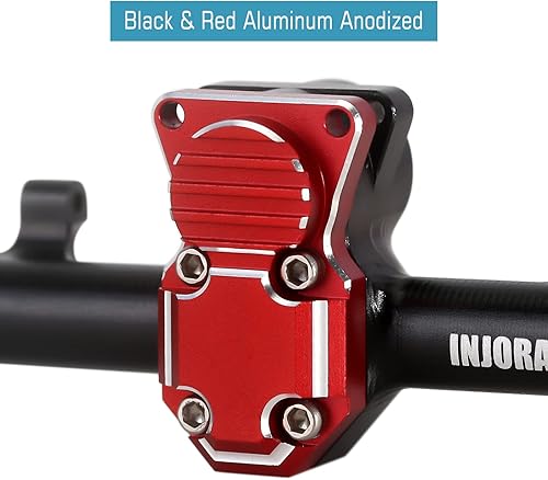 Miniatura 5 de INJORA Juego de ejes delanteros y traseros de 0.74 oz de 1.09 oz y eje completo de aluminio CNC con engranaje helicoidal para cerrojo axial SCX24