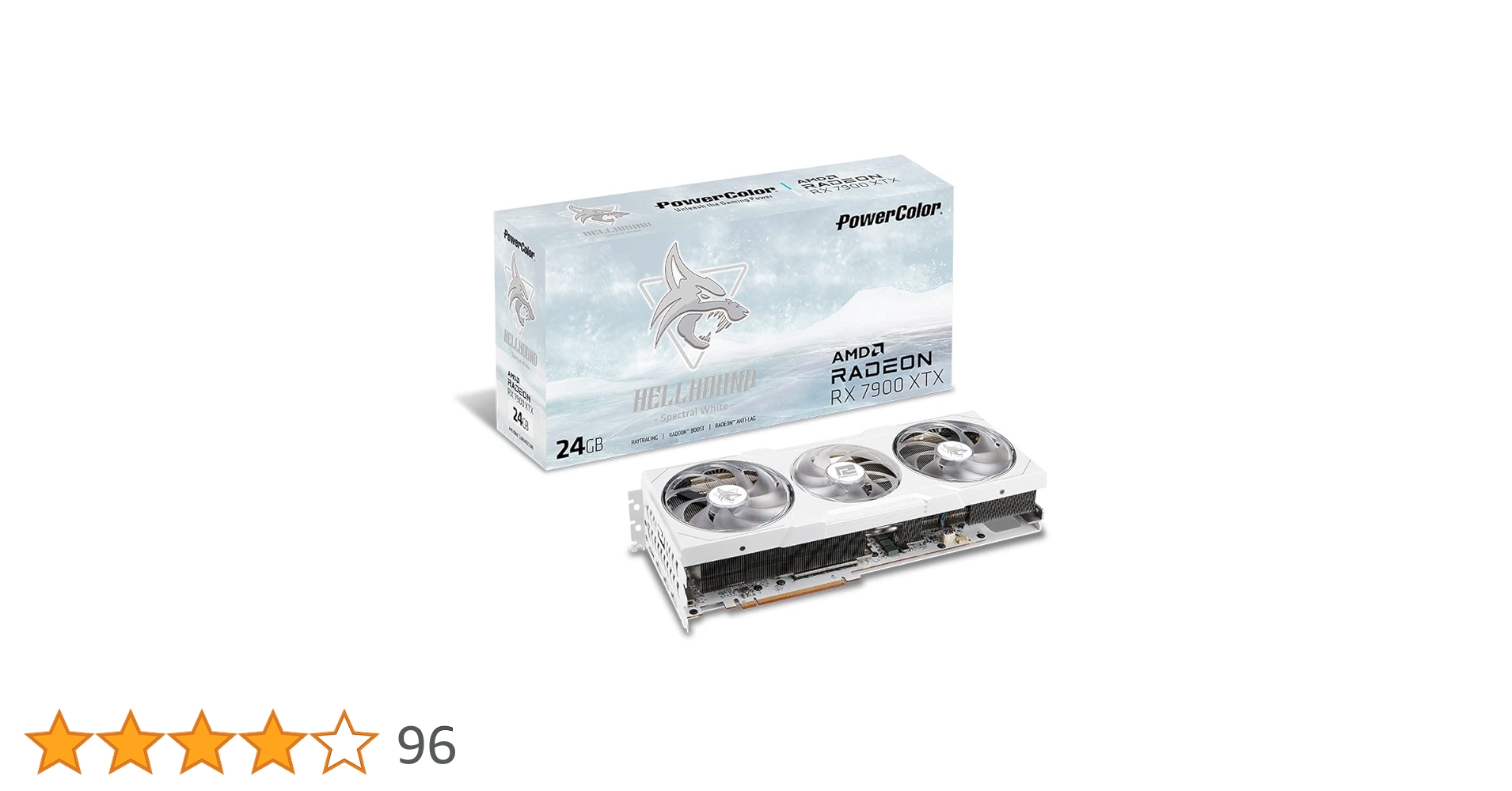 HELLHOUND グラフィックボード ホワイト a m d 7900xtx Hellhound Spectral White AMD Radeon RX 7900 XTX 24GB GDDR6