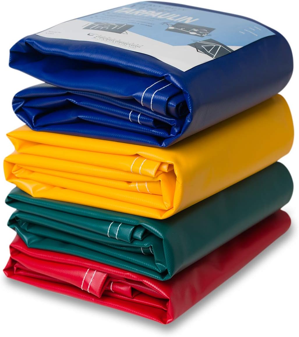 ❤ Crаzу Dеаlѕ Heavy Duty Waterproof Vinyl Tarp by CCS CHICAGO CANVAS & SUPPLY – Extra Durable Multipurpose Truck Tarp Cover with Rustproof Grommets for Industrial & Commercial Use, Blue, 8 by 10 Feet ❤ Crаzу Dеаlѕ Heavy Duty Waterproof Vinyl Tarp by CCS CHICAGO CANVAS & SUPPLY – Extra Durable Multipurpose Truck Tarp Cover with Rustproof Grommets for Industrial & Commercial Use, Blue, 8 by 10 Feet