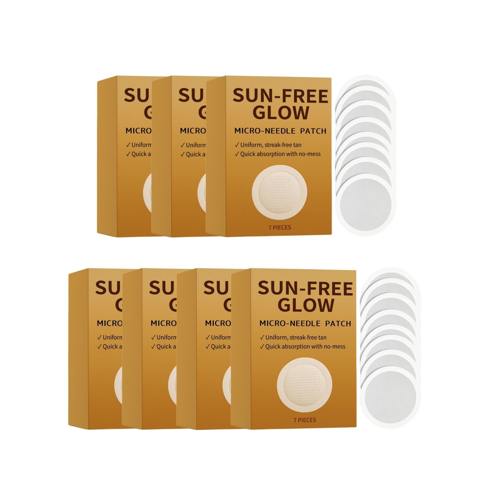 7 sztuk plastrów Microdart samoopalenizny, Sun-Free Glow Micro-Needle Sunless
