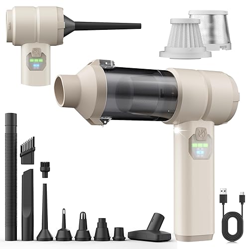 Car Vacuum, Handheld Car Vacuum Cleaner Cordless with Brushless Motor,