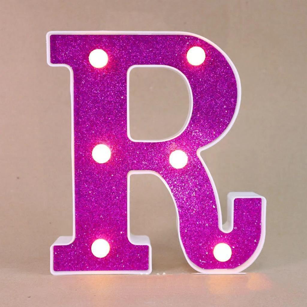 LED Marquee Letter Lights, Light Up Letters Glitter Alphabet Letter Sign Battery Powered for Night Light Birthday Party Wedding Girls Gifts Home Bar Christmas Decoration