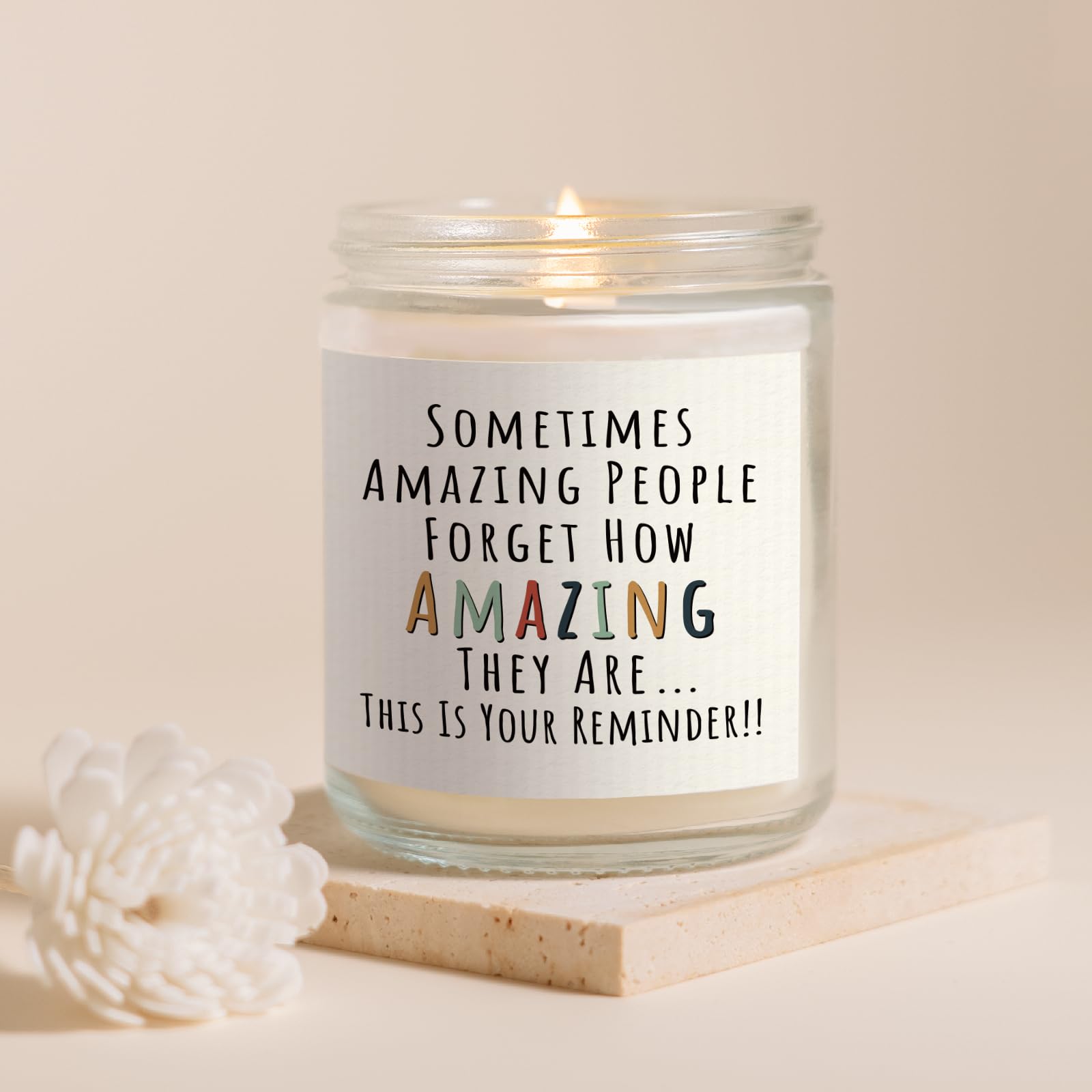 Craftique Gifts for Women, Birthday Gifts for Women- You're Amazing Candle- Friendship/Thank You/Inspirational Gift for Woman Her Friend Teacher Mom Girlfriend Sister Bestie Lavender