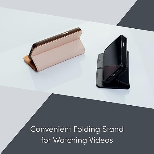 Miniatura 4 de Moshi Overture - Funda tipo cartera compatible con iPhone 13 Pro Max, funda desmontable, soporte, cuero vegano, serie SnapTo, rosa luna