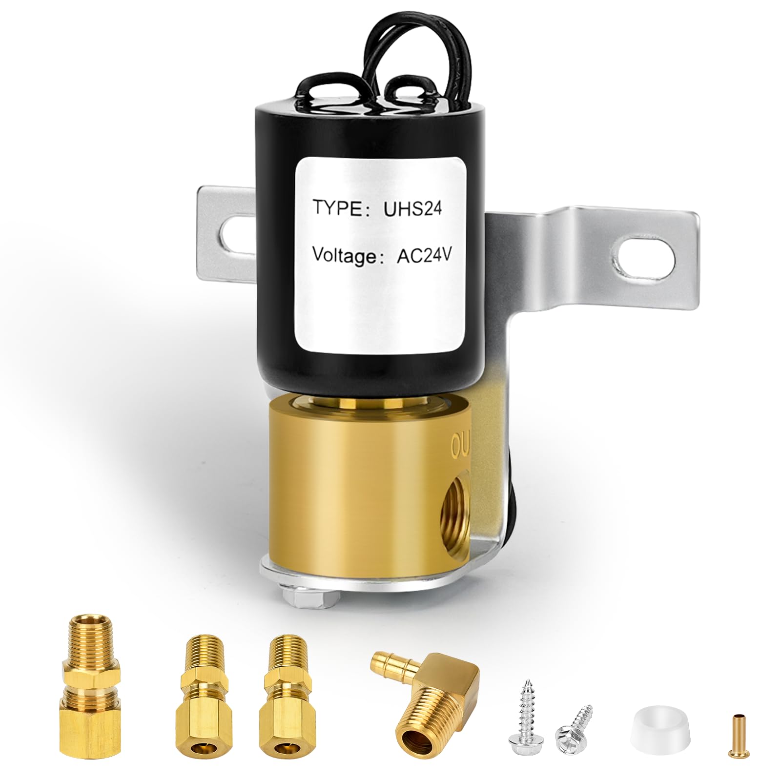 UHS24 Universal Humidifier Solenoid Valve,24 Volts Humidifier Solenoid Valve Fit for Aprilaire General Honeywell Skuttle Humidifier Replacement 990-53 4040 HE220 HE225 HE260 HE265