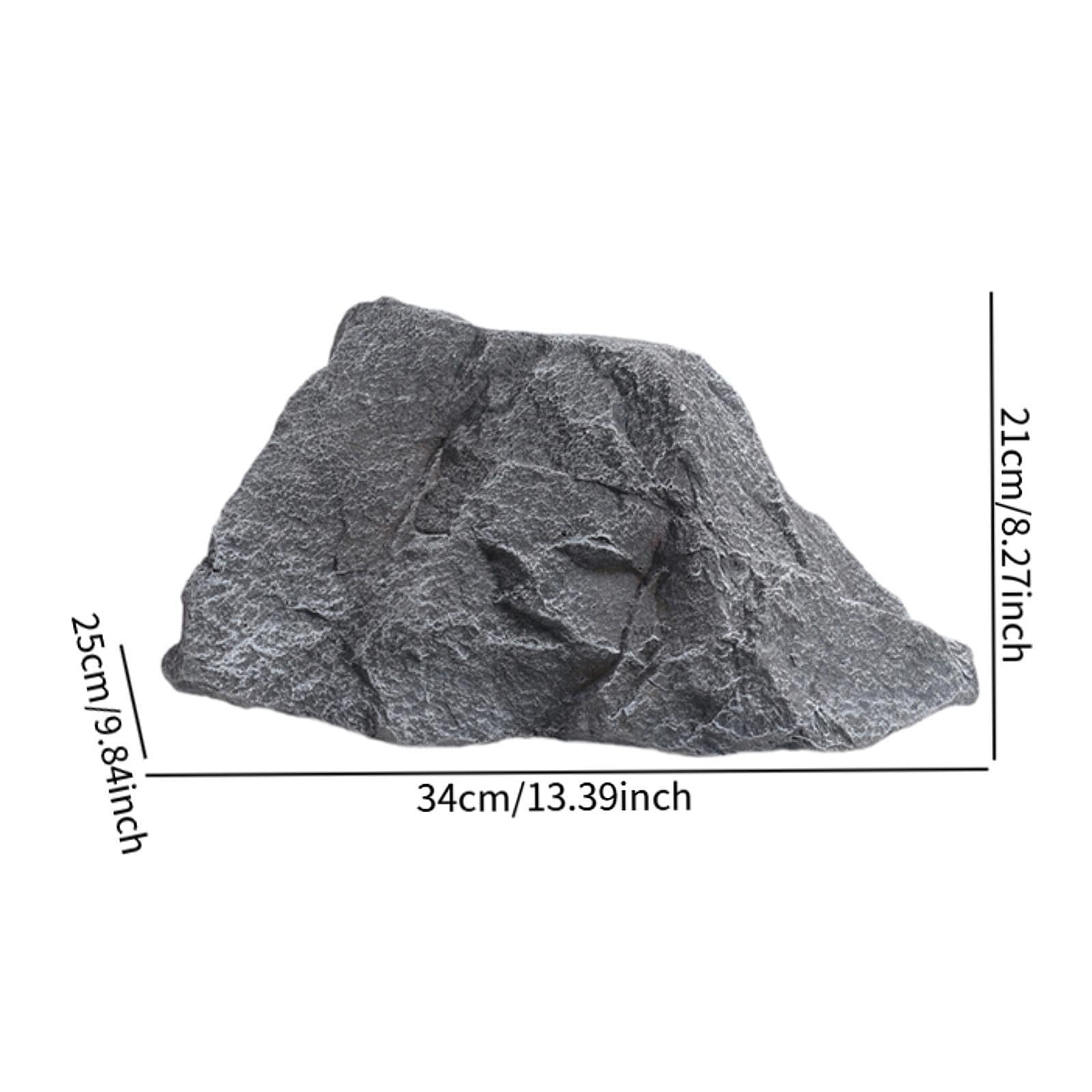 Rocce Artificiali per Paesaggio, Ornamento da Giardino, Accessorio Leggero per Oggetti di Scena Fotografici, Ornamento Grigio Irregolare, Decorazione, 34x25x21cm