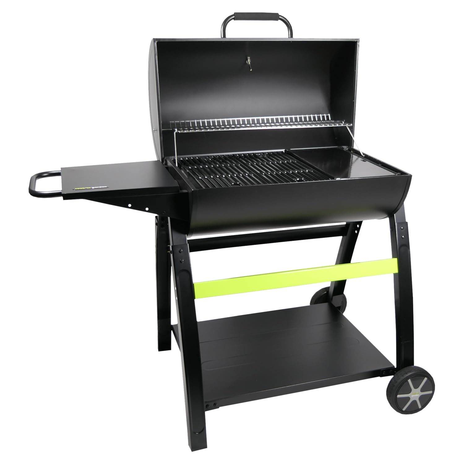 Cook'in Garden - Barbecue Charbon de Bois Tonino 70 Original, Grill et Plancha, Cuve BBQ Acier, Surface de Cuisson XXL en Fonte Émaillée, Couvercle avec Thermomètre, pour Extérieur & Jardin