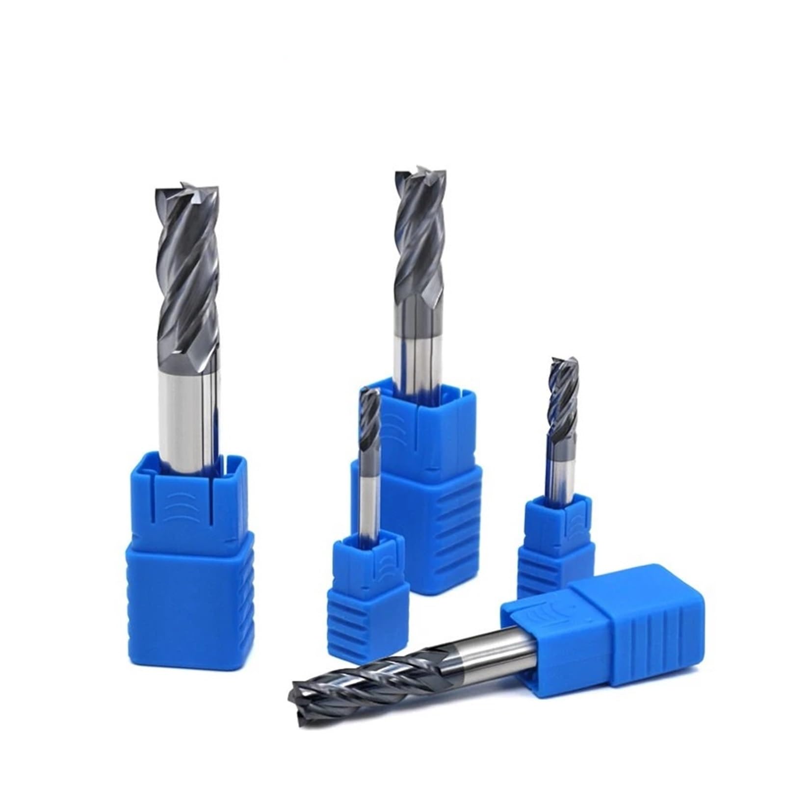 Fresa De Acero Tungsteno 4 Flautas HRC55, 1 Unidad, Con Ranura En Forma U, CNC, Inoxidable(8.0mmX60L)
