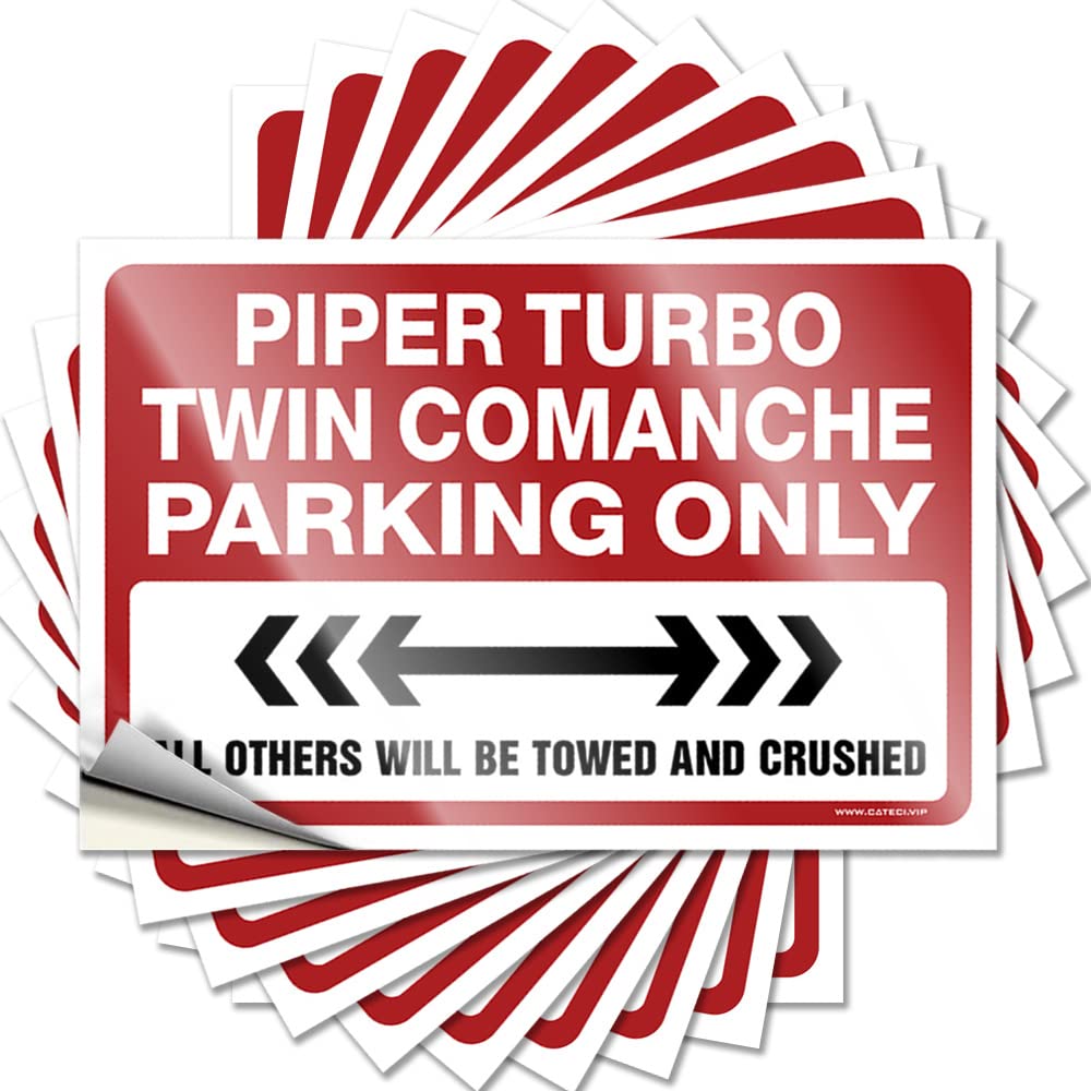 Fzfn Colour Quote Love Peel And Stick - Piper Turbo Twin Comanche Parking Only Door Good Waterproof Vinyl For Travel(12X18cm)