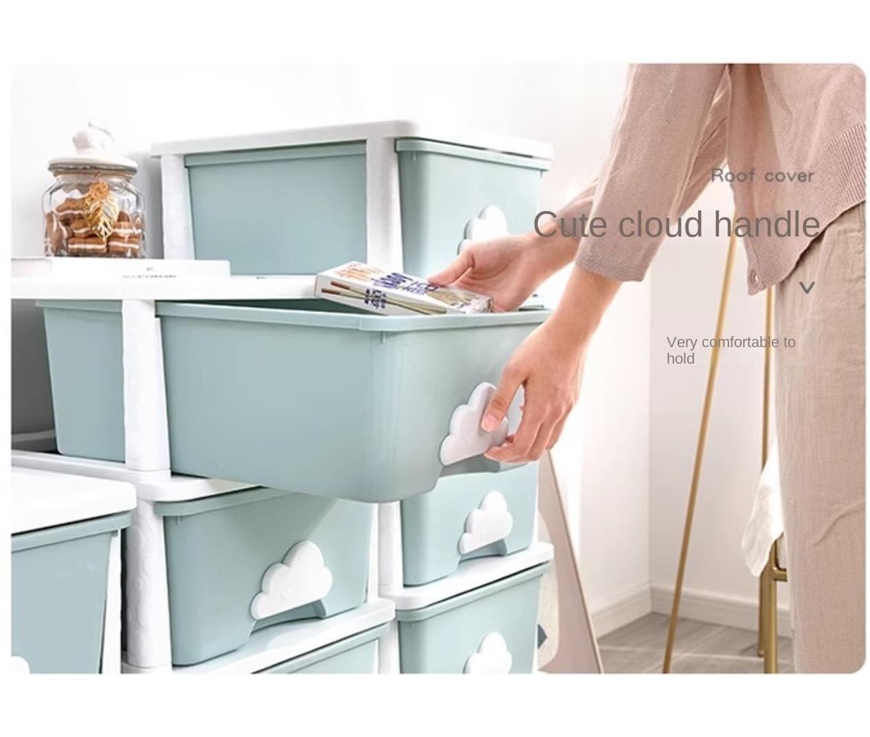 Chariot De Rangement Roulant 3 Niveaux WASJOYE – Étagère Ludique Colorée Pour Jouets, Livres, Poupées, Salle De Jeux Enfant