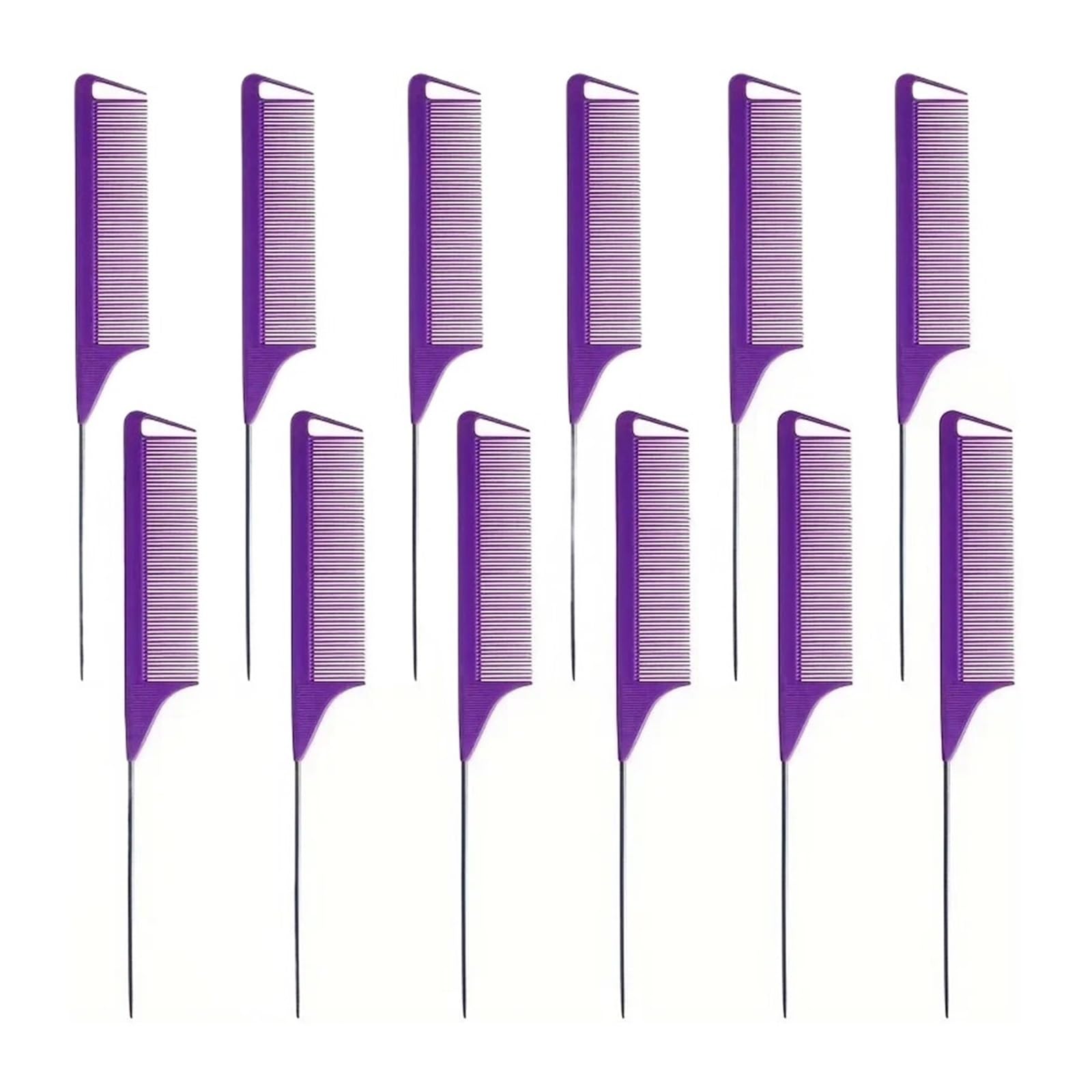 Peine De Pelo Profesional Resistente Al Calor, Cepillo De Estilismo Antiestático For Salón De Carbono De Corte Medio, 6/12/24 Uds.