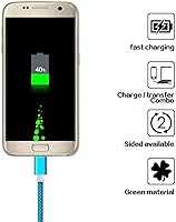 Vista 5 de Paquete de 2 cables micro USB de 6 pies, carga rápida para Samsung 2016 Tab A 7.0 10.1, E 8.0, Kindle Fire Hd Hdx 7 8 10 Tablet, teléfonos Galaxy S7