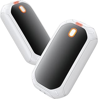 2 Pack Hand Warmers Rechargeable, 2025 New Portable Magnetic Electric with 12hrs Warmth, Double-Sided Heating Pocket Size for Outdoors, Camping - Winter Gifts for Women Men