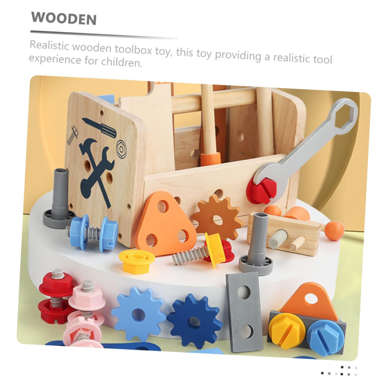 Juego de Herramientas de Madera Portátil, 1 Set, para Niños
