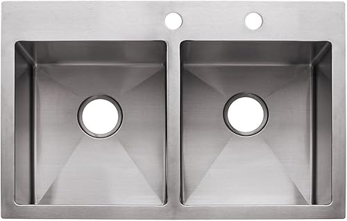 Franke - Fregadero de cocina Vector de 25 pulgadas. De montaje dual, una sola batea, 1 agujero y 9 pulgadas de profundidad con sistema de