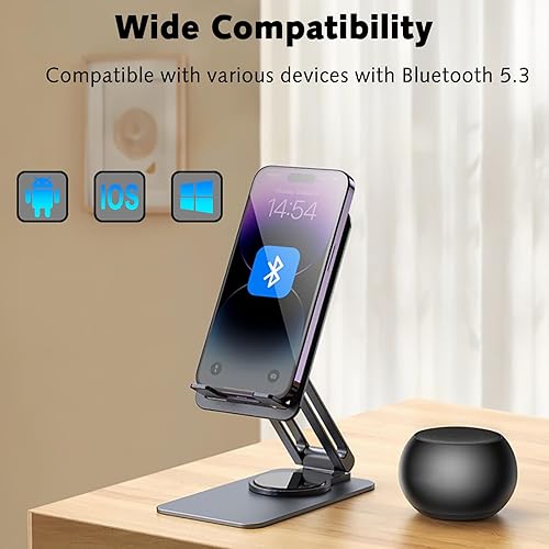 Miniatura 6 de Mini altavoz Bluetooth portátil, pequeño altavoz inalámbrico Bluetooth 5.3 con sonido estéreo, graves profundos, emparejamiento TWS, IP7