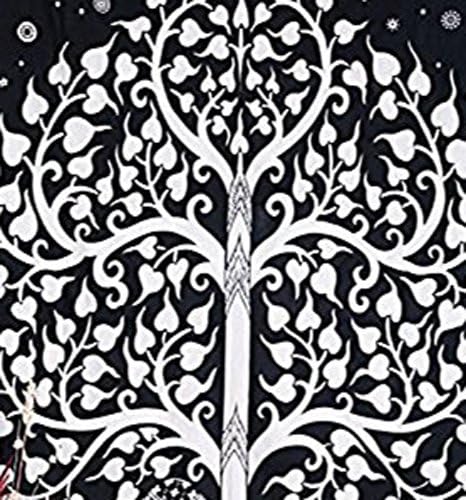 Kayso Elephant Tree Tapestry, White/Black