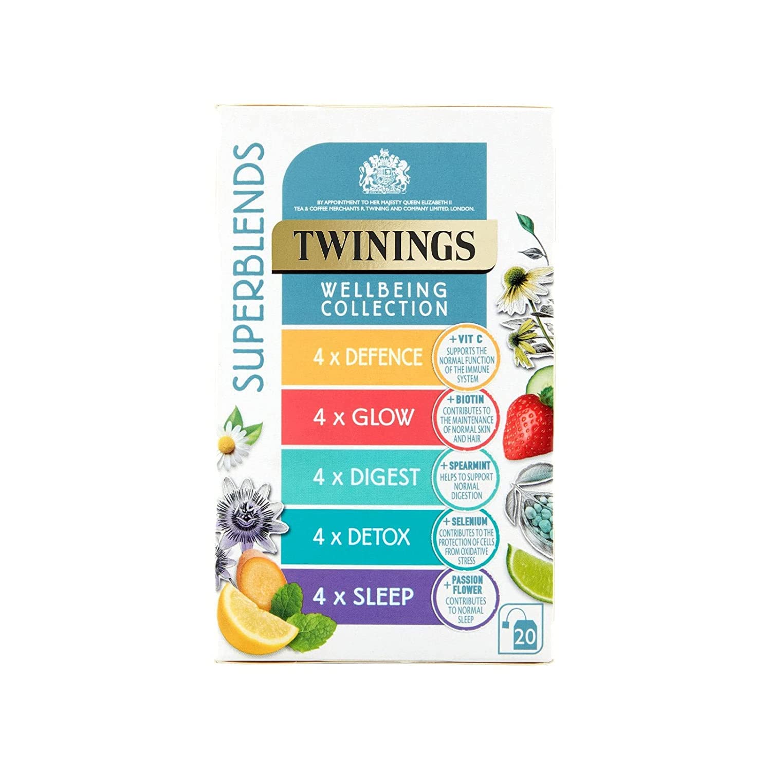 See full amazon price history chart for Twinings Superblends Wellbeing Collection 4X Defence 4X Glow 4X Digest 4X Detox 4X Sleep, 20 Green Teabags, 1.31 Oz ? 37 G Twinings Superblends Wellbeing Collection 4X Defence 4X Glow 4X Digest 4X Detox 4X Sleep, 20 Green Teabags, 1.31 Oz ? 37 G (B09LHTD7LT) Amazon Price History, Amazon Price Tracker