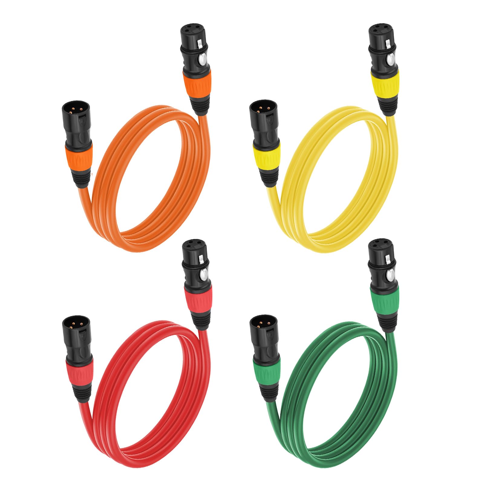 Cable de micrófono de 3 pines para crear tu estudio de grabación en casa, juego de 4 piezas 7