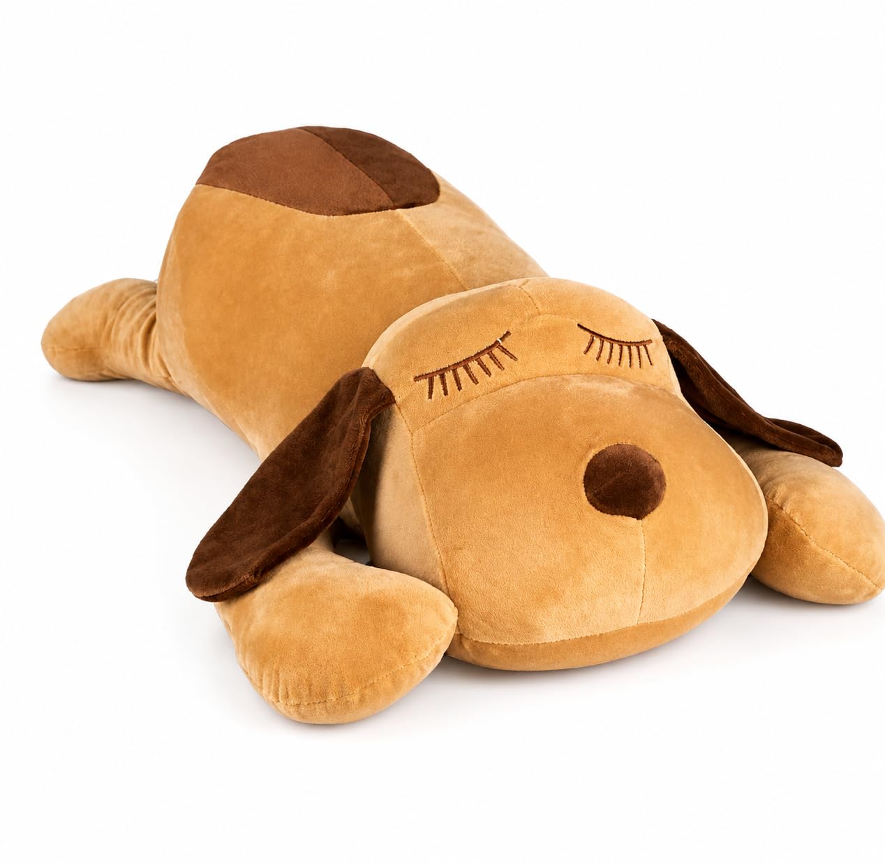 Cute Sleeping Dog Plush Toy Pillow, Ultra Soft Large Stuffed Puppy Animal Cushion for Kids, Toddlers & Adults, Cozy Huggable Plush Dog for Bed, Sofa, Bedroom Décor-image-5