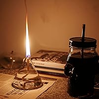 Vista 4 de Lámpara de aceite de cono pequeño líquido recargable - Vela de aceite de vidrio borosilicato resistente (cono)